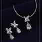 Per-shaped Diamond Necklace ＆Per-shaped Diamond Earings