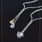 Per-shaped Diamonds Necklace & Heart-shaped Diamond Necklace