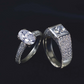 Oval Diamond Ring & Princess-cut Diamond Ring